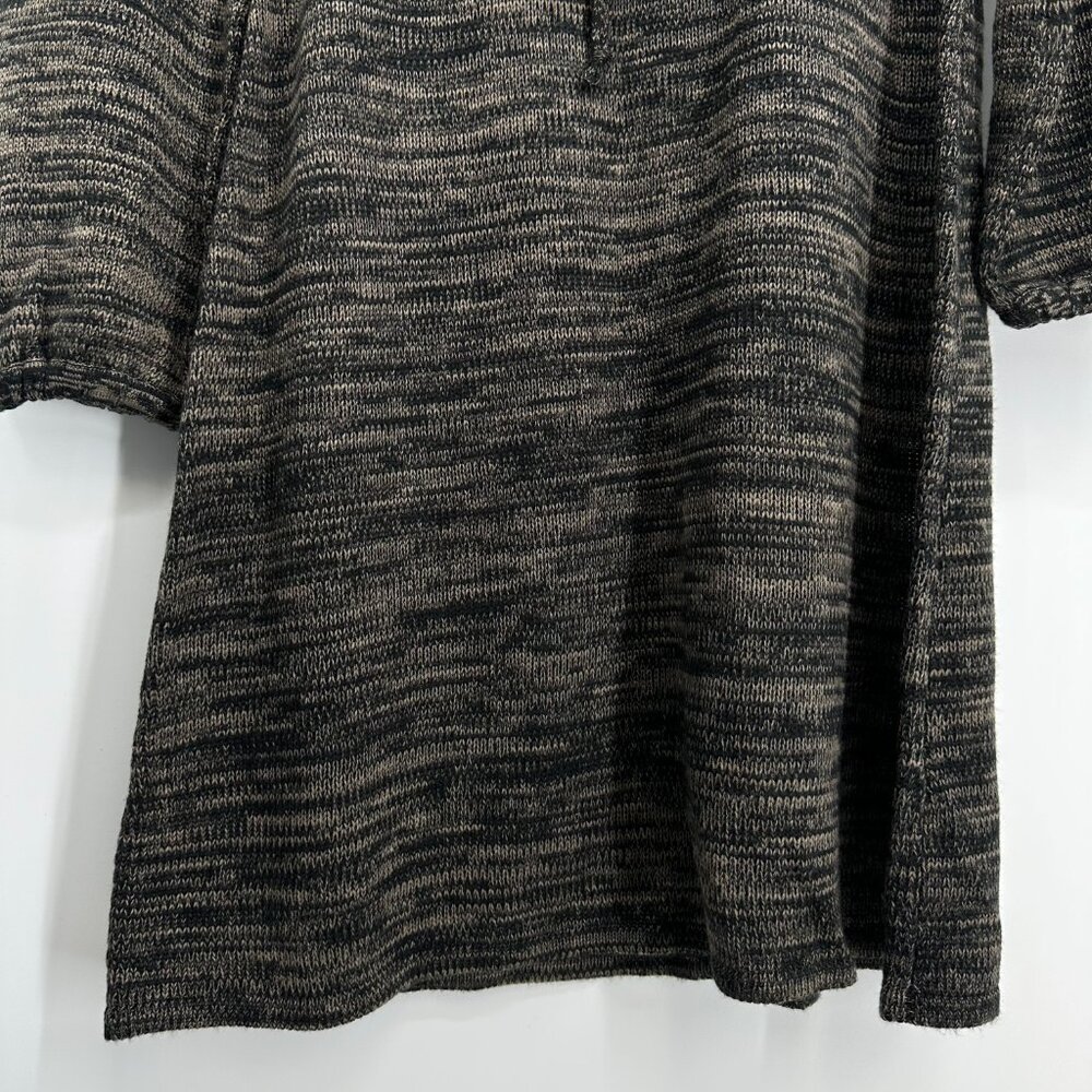 Calvin Klein Sweater Dress Cowl Neck A Line Marled Knit Long Sleeve Brown Black - Picture 5 of 8